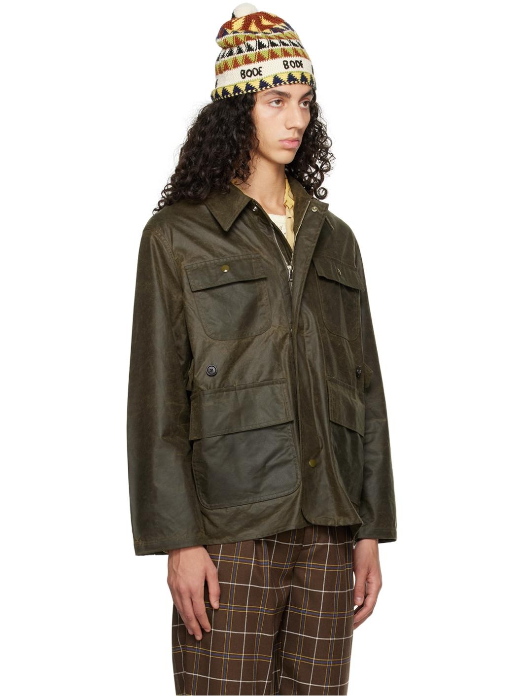 Khaki Waxed Jacket - 2