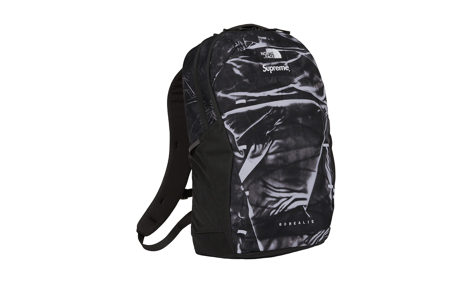 Printed Borealis Trompe L'oeil Backpack "The North Face - Black" - 2