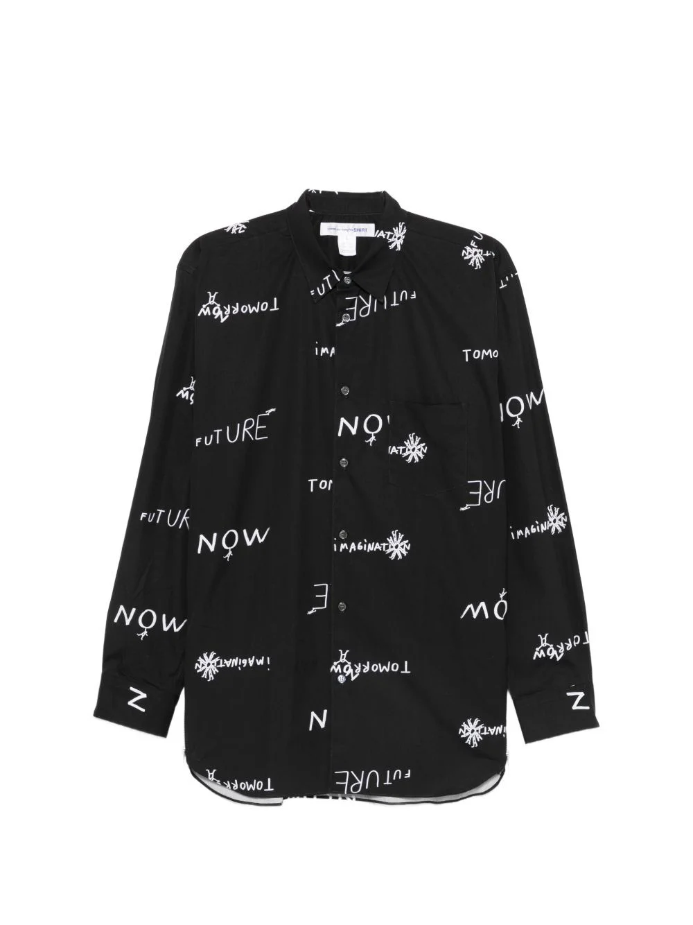 text-print shirt - 1