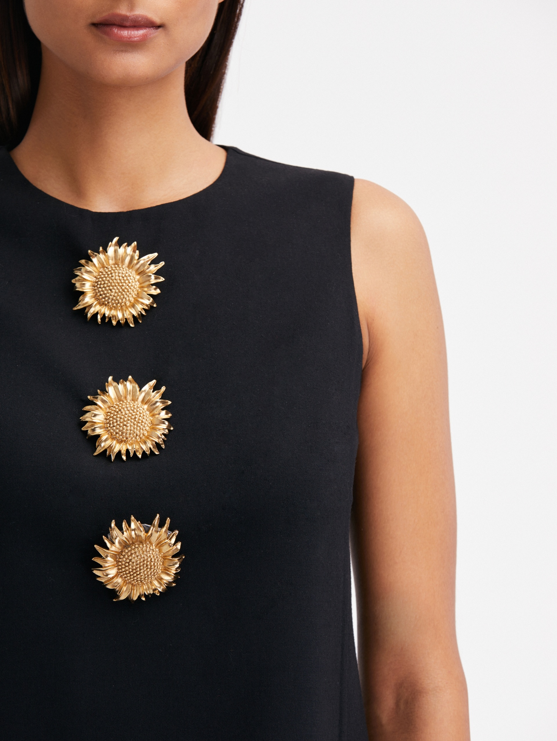 SUNFLOWER BROOCH SHIFT DRESS - 3