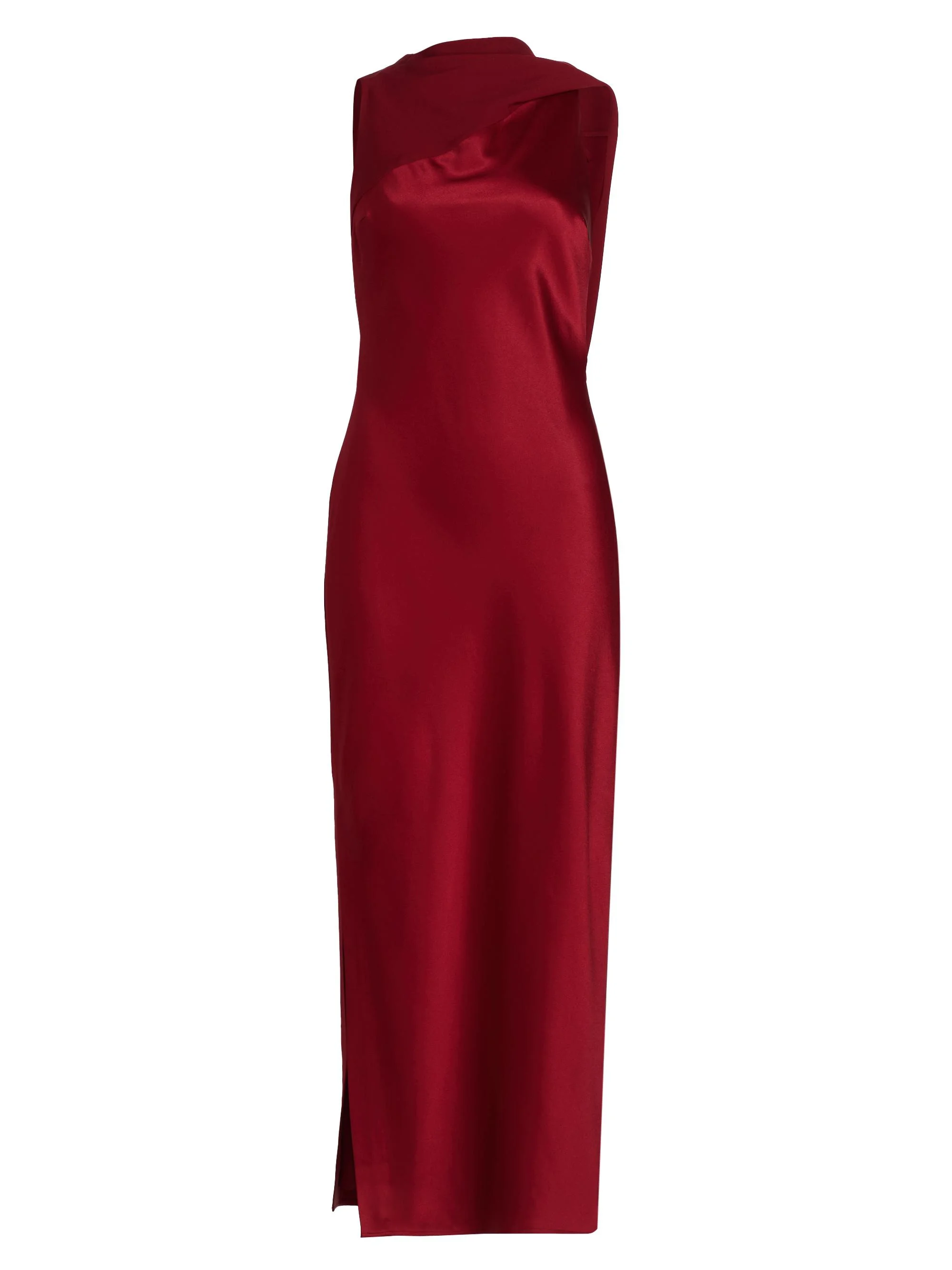 Women's Alula Open-Back Sleeveless Satin Dress - Red - 1