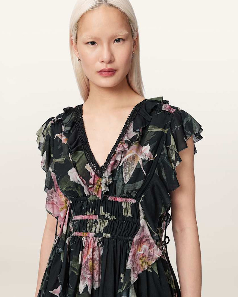CANTO PRINTED RUFFLE TIERED TOP 3