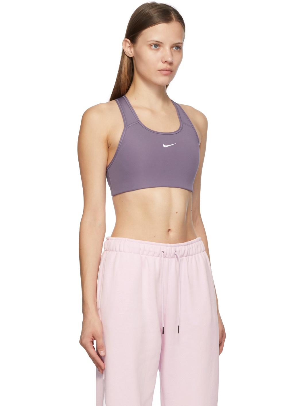 Purple Swoosh Sports Bra - 2