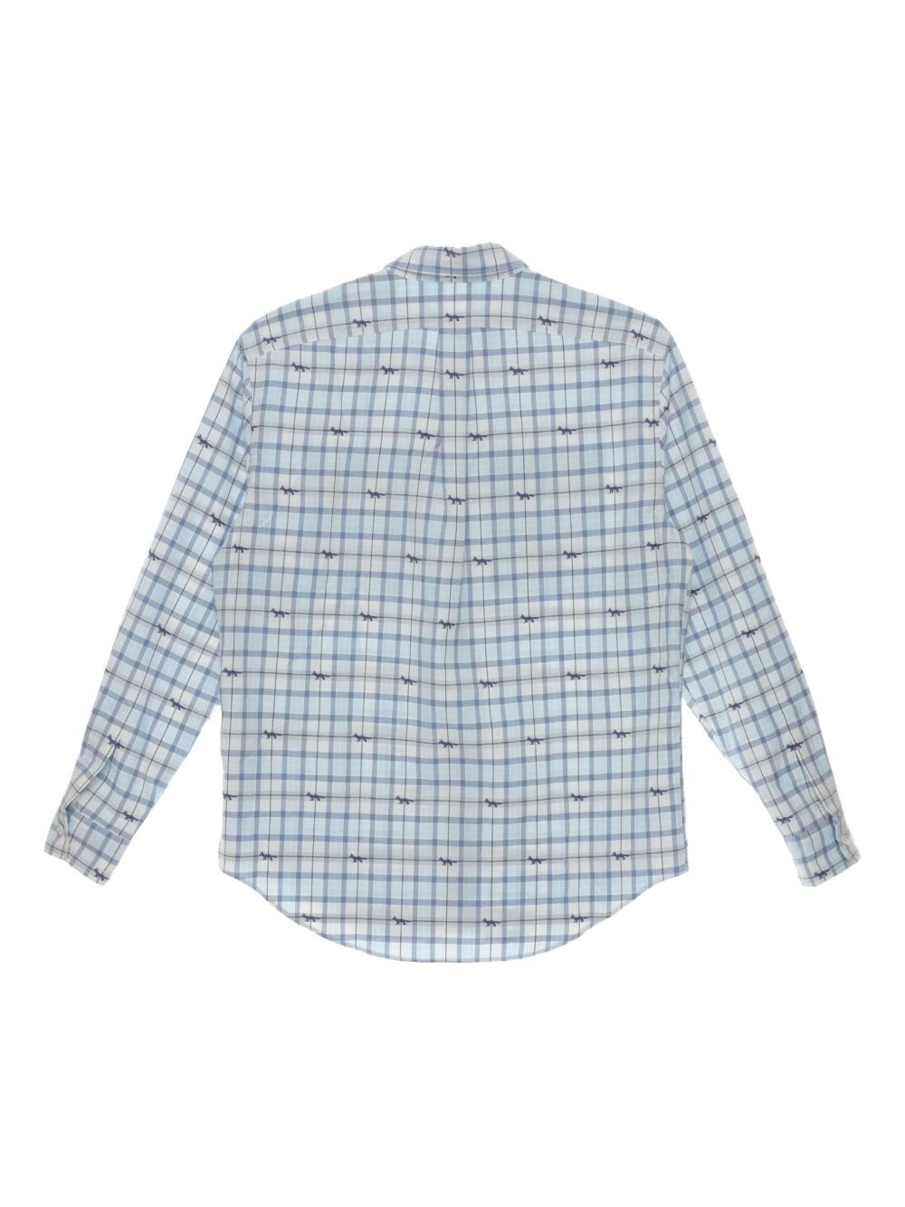 check-print long-sleeve shirt - 6