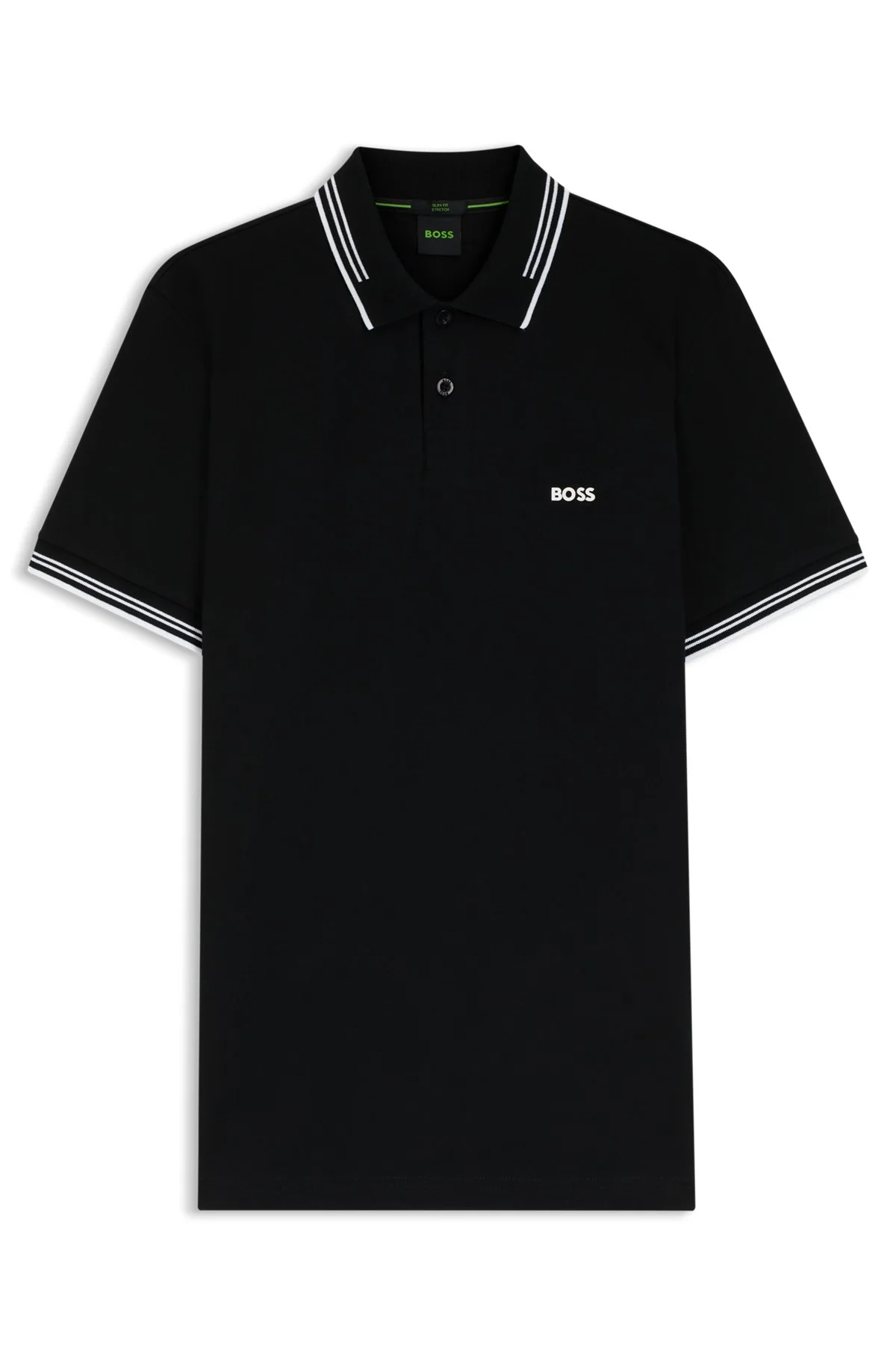 STRETCH-COTTON SLIM-FIT POLO SHIRT WITH BRANDING - 1