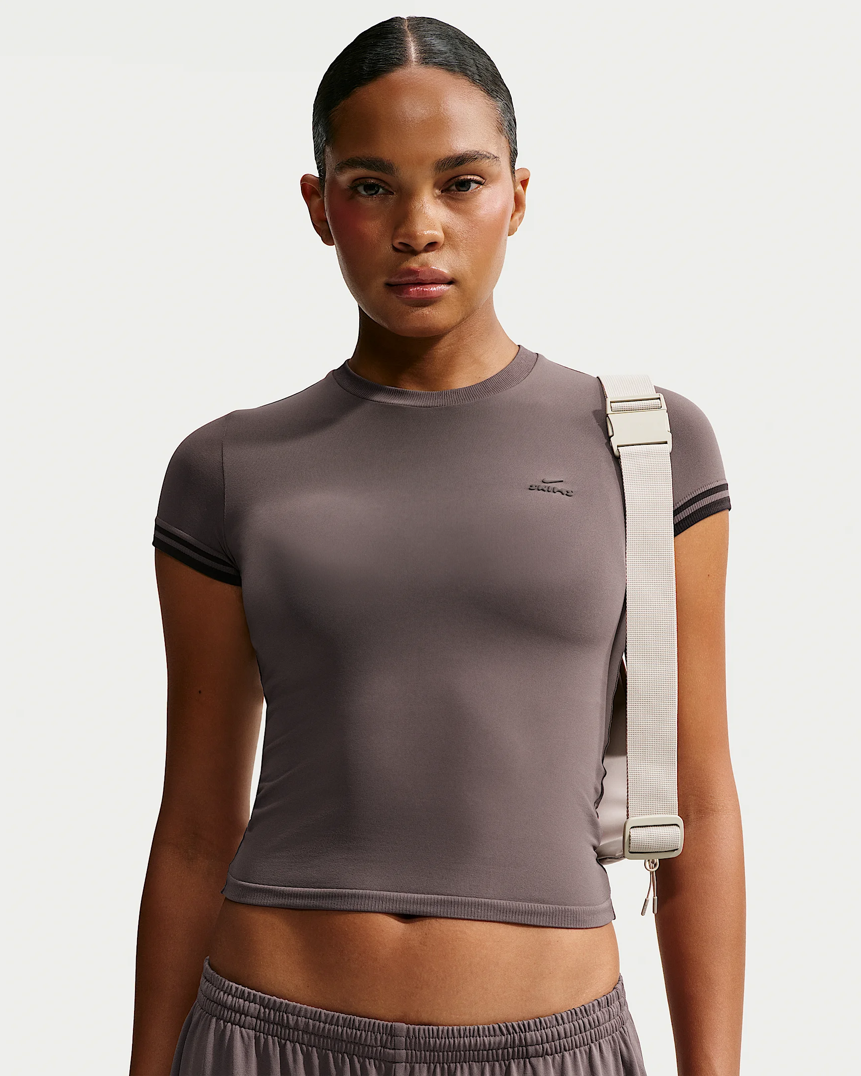 NikeSKIMS Stretch Knit Women's Cropped Crew-Neck Top - 1