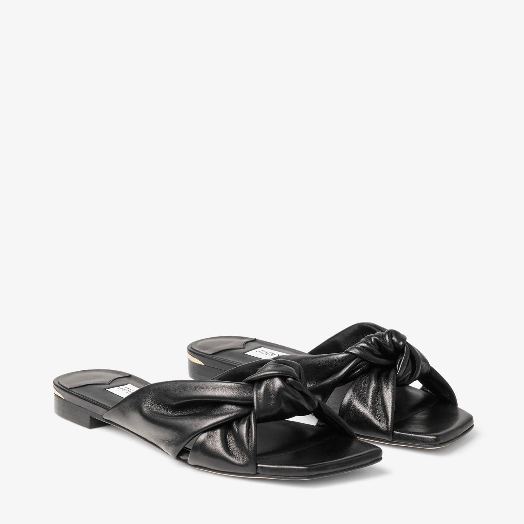 Avenue Flat
Black Nappa Leather Flat Sandals - 2