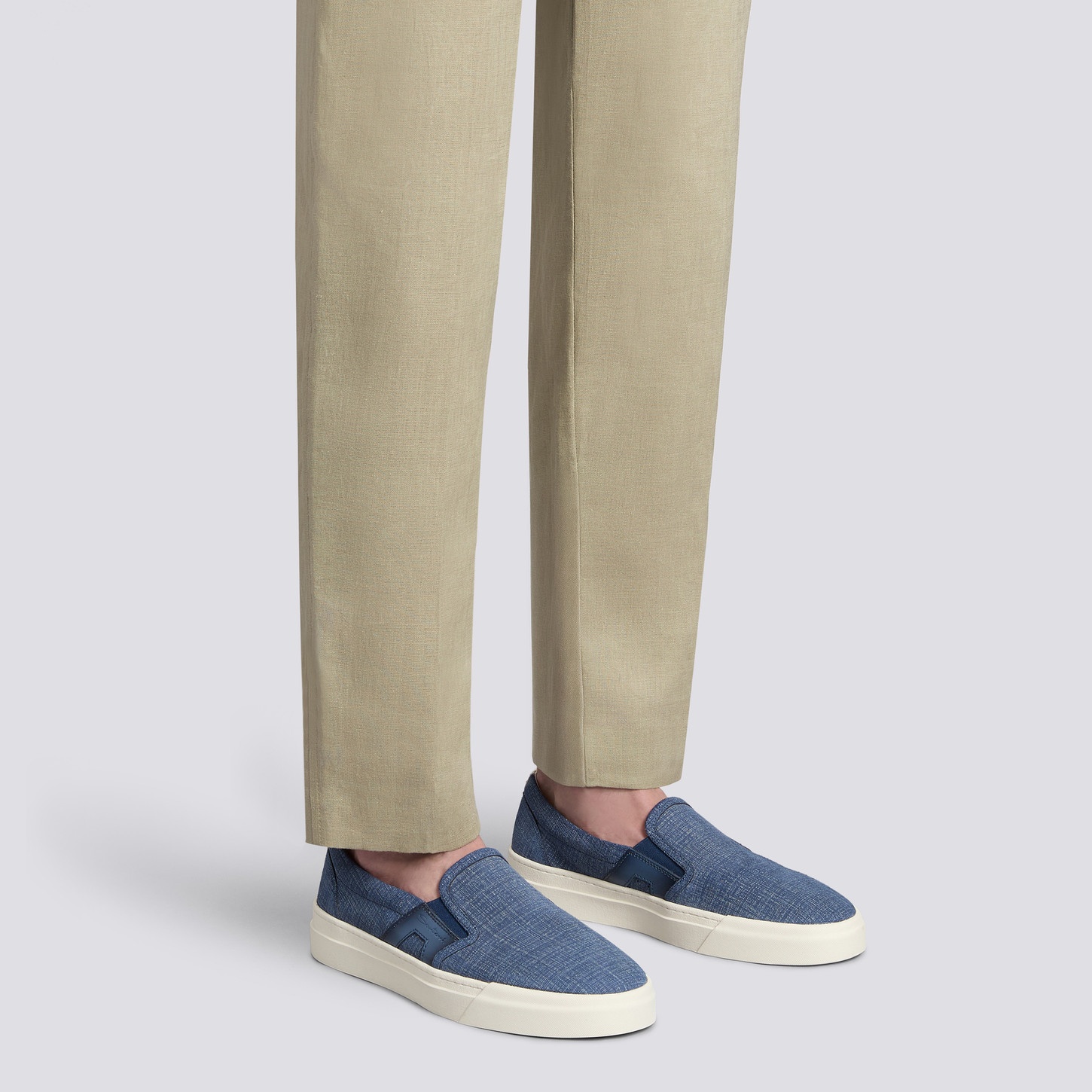 Men's blue suede slip-on sneaker - 2