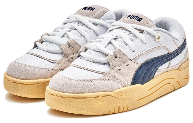 (WMNS) PUMA 180 Vintage 'White Navy Warm White' 396323-01 3