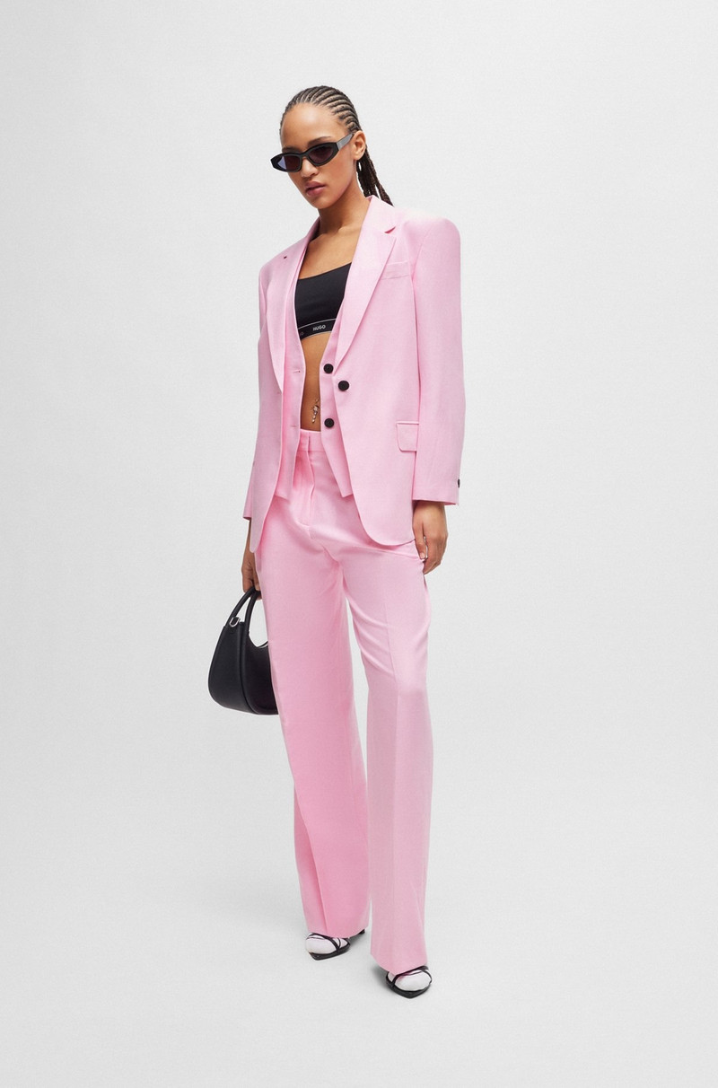 HUGO OVERSIZE-FIT JACKET IN STRETCH MATERIAL WITH LINEN outlook