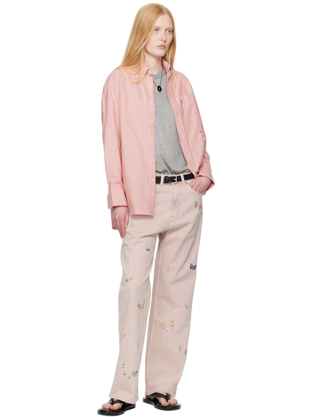Beige Third Cut Jeans - 4