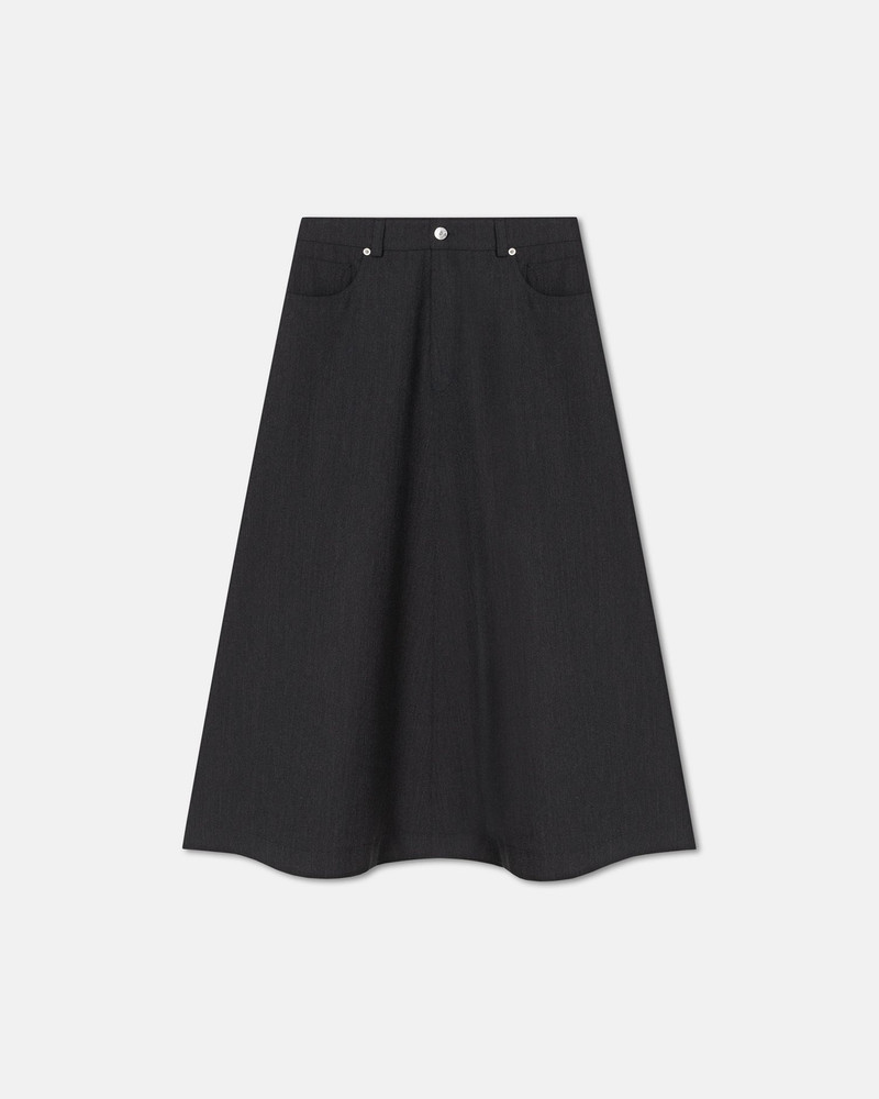 Wool Twill Midi Skirt 1