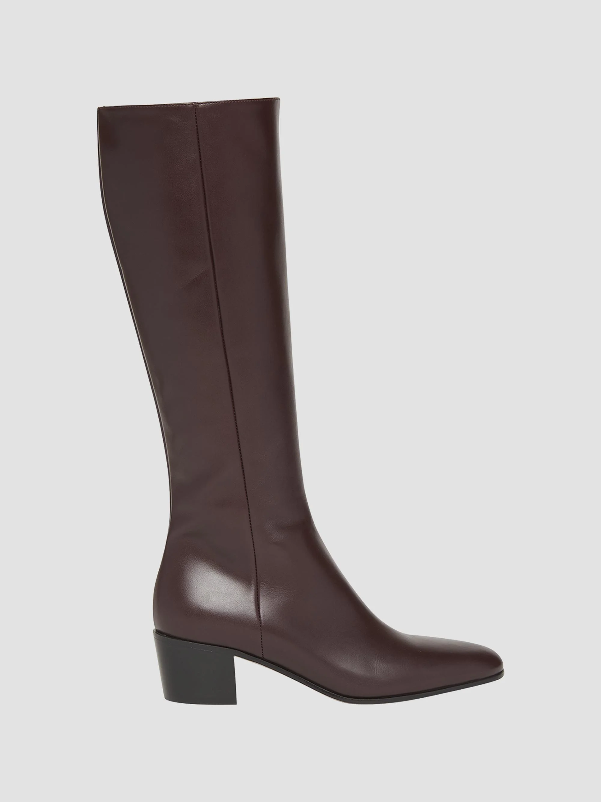 Women's Spencer 45MM Leather Boots - Bourgogne - 1