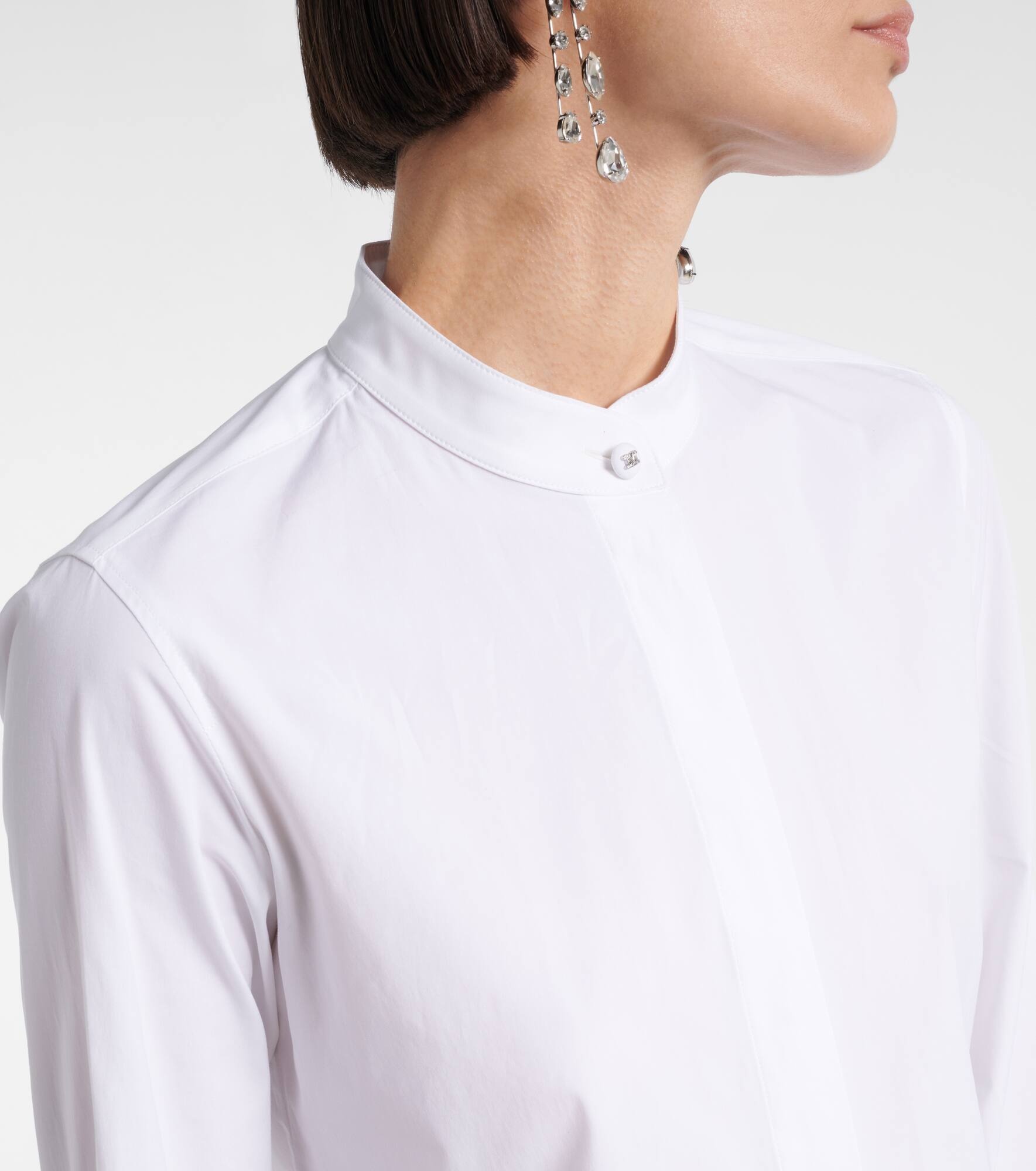 Otranto cotton-blend poplin shirt - 4