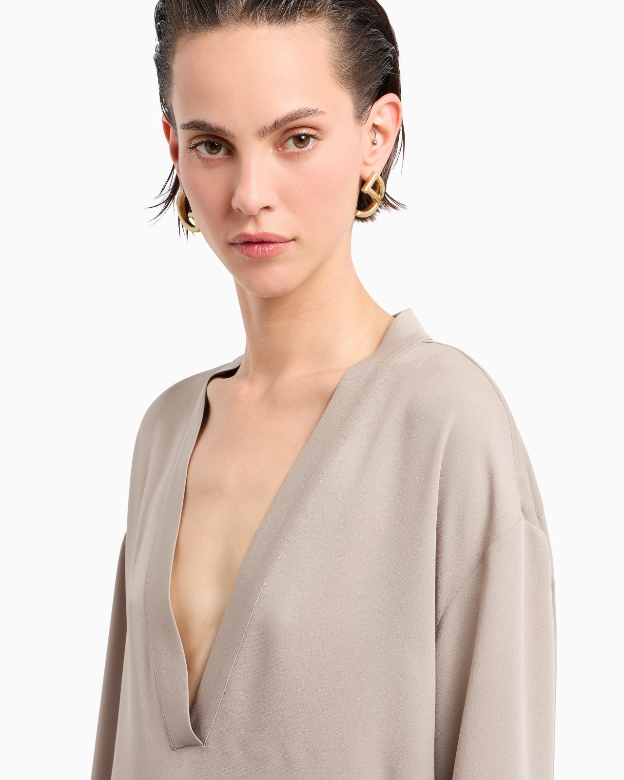 Blouse in triple silk georgette - 5