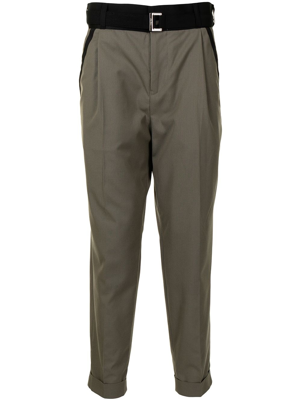 high-waisted tapered leg trousers - 1