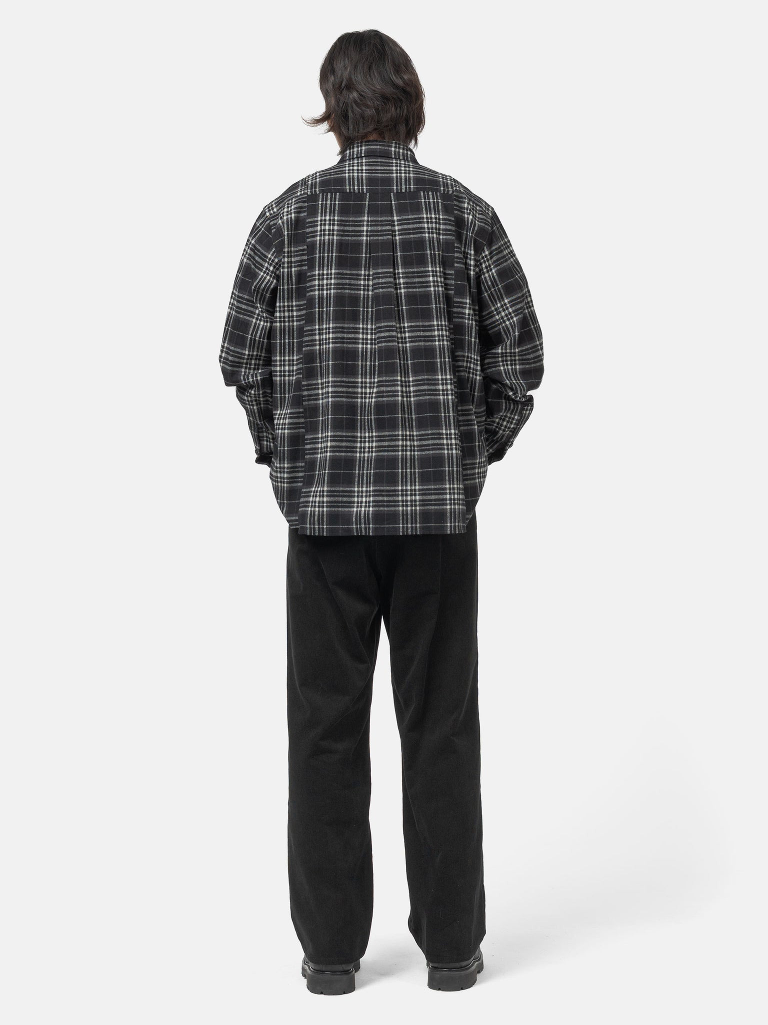 Plaid Flannel Shirt Black - 3