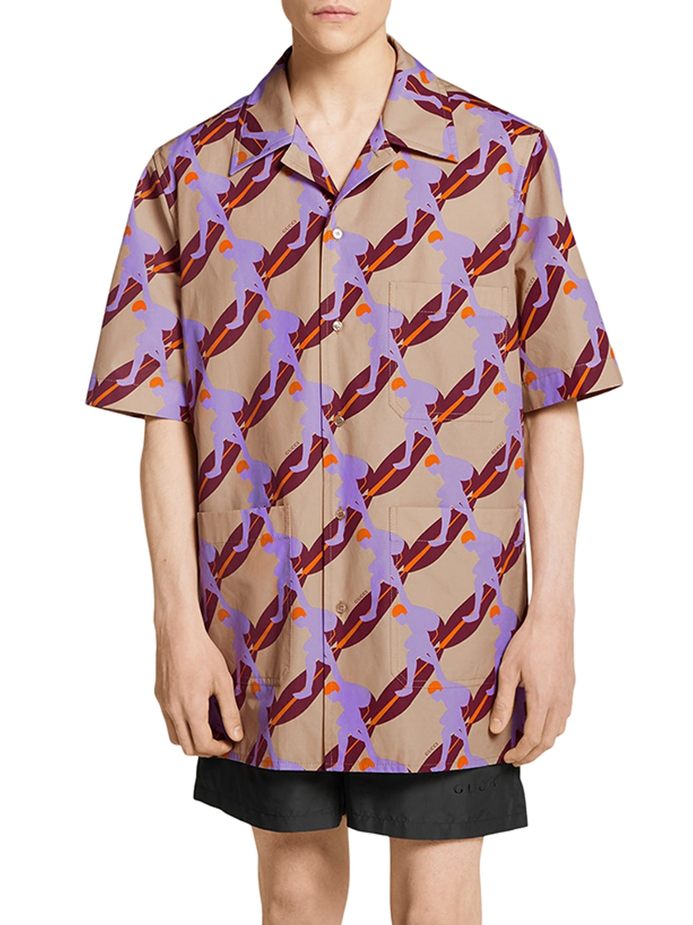 LIGHTWEIGHT COTTON POPLIN SHIRT WITH PRINT - 3