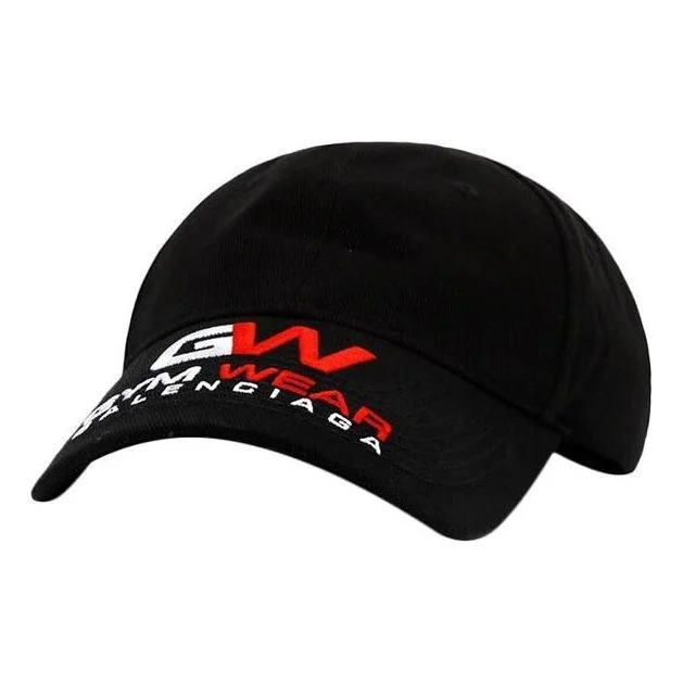 (WMNS) Balenciaga Gym Wear Cotton Baseball Cap 'Black' 623903-310B2-1000 - 1