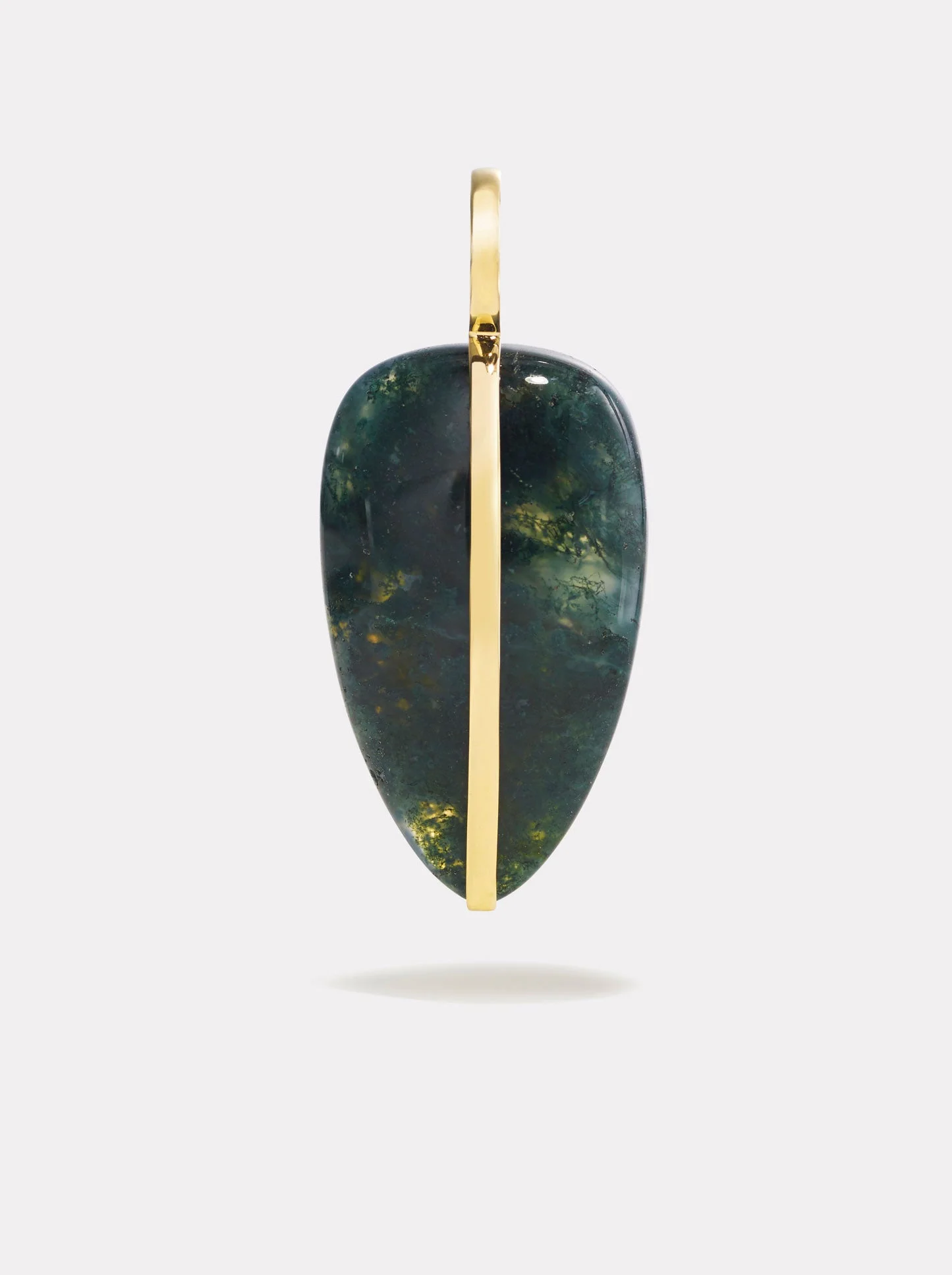 Large Pebble Pendant | Moss Agate - 1