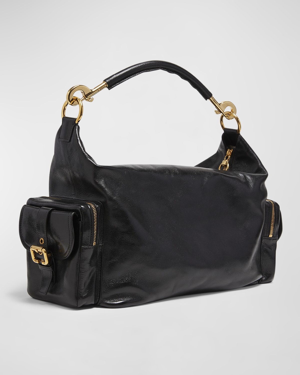 Buckle Camera Crossbody Bag in Shiny Calfskin - 7