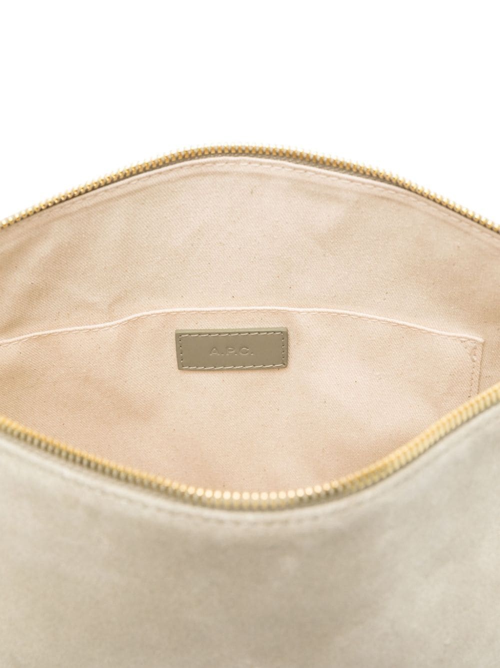 zip-fastening suede shoulder bag - 5