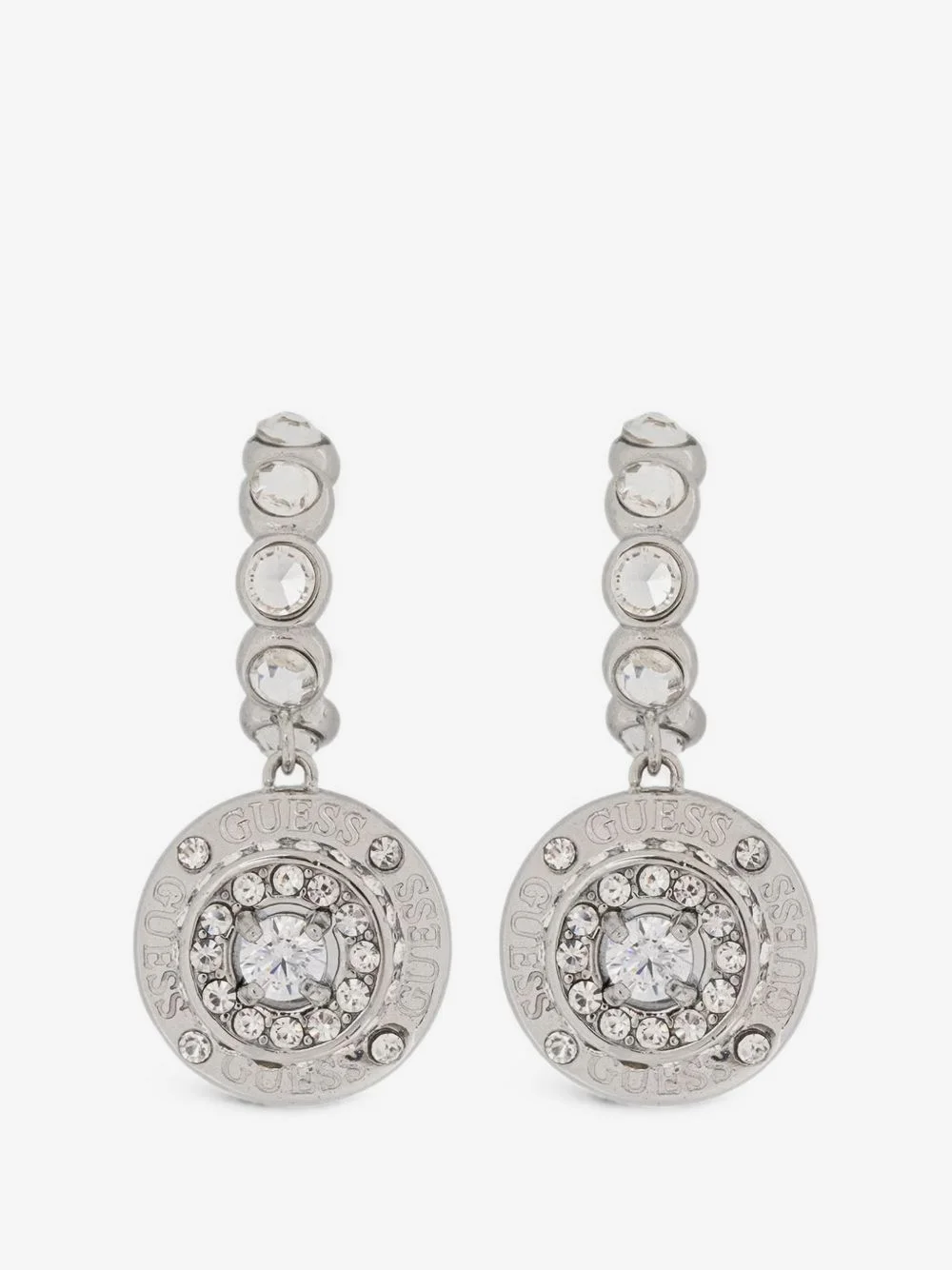 Sparks crystal-embellished logo-engraved earrings - 1