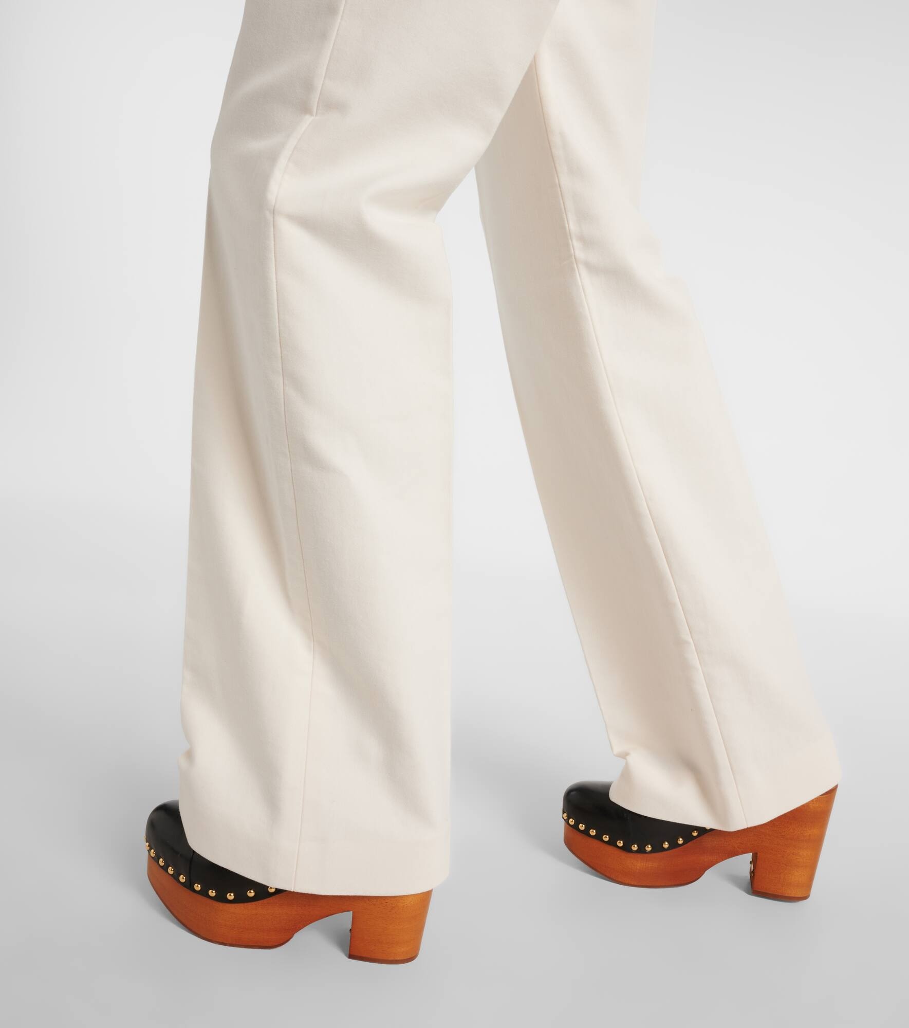 Low-rise cotton wide-leg pants - 5