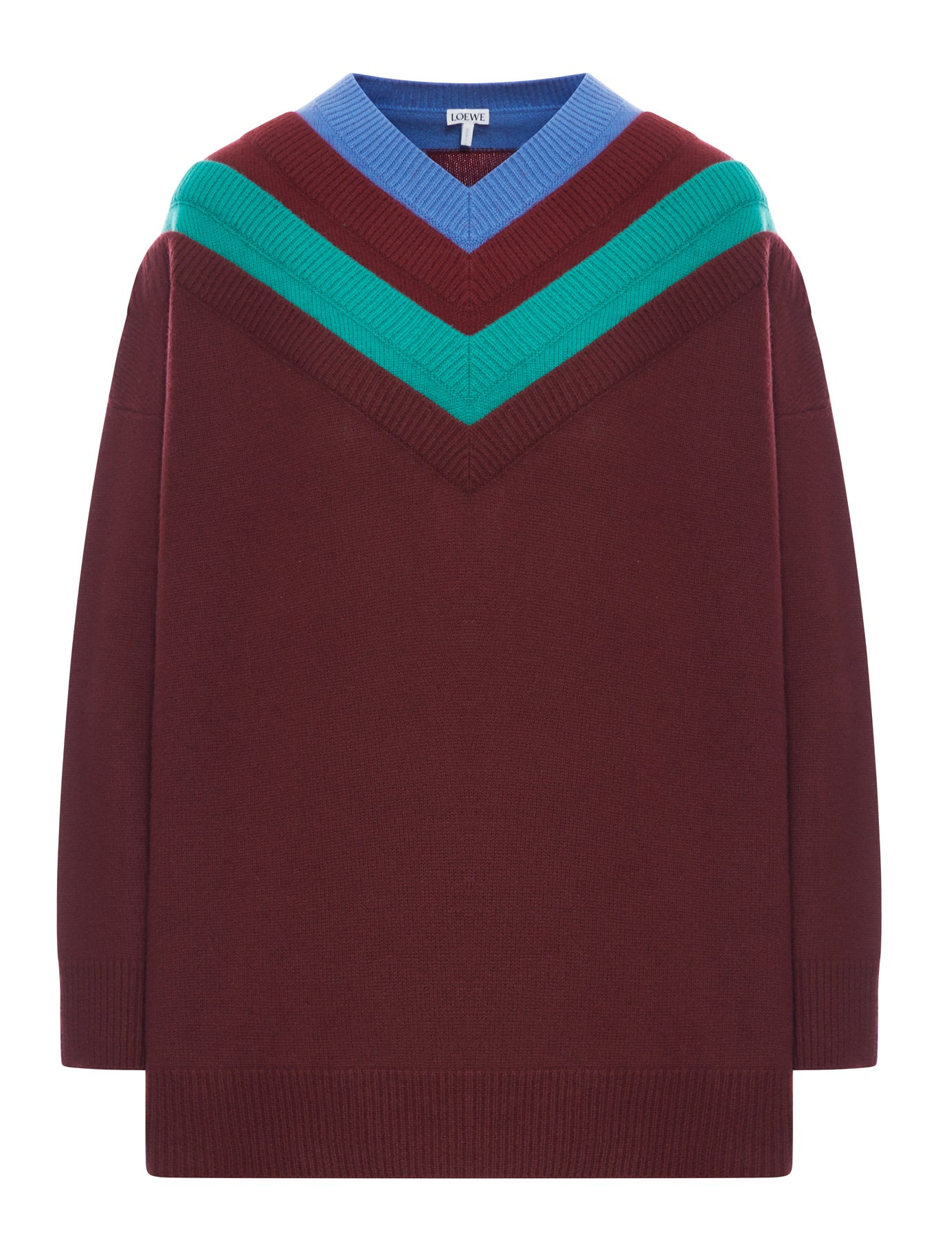 WOOL SWEATER WITH LAYERED CONSTRUCTION - 2