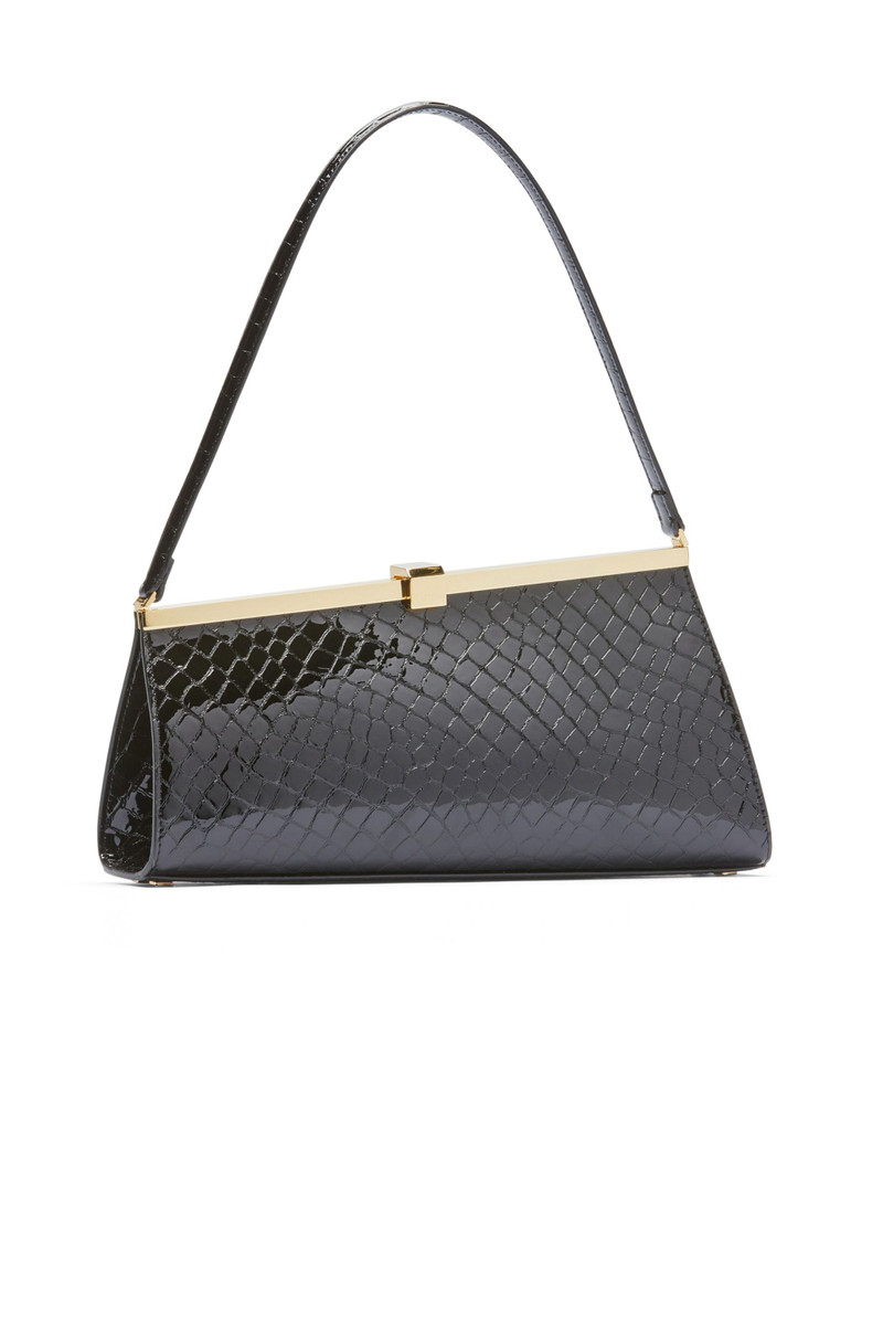 JEANNE CROC-EFFECT LEATHER SHOULDER BAG 3