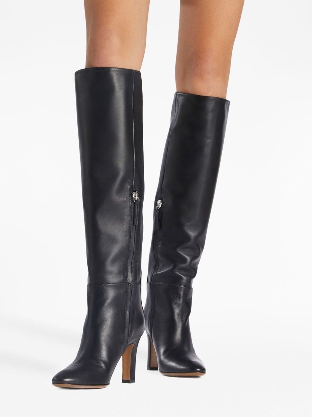 105mm almond-toe leather boots - 5