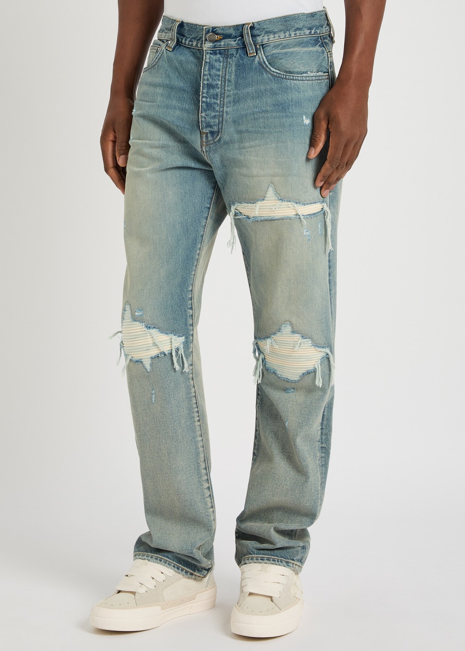 Amiri MX1 Ripped Straight-leg Jeans - 2
