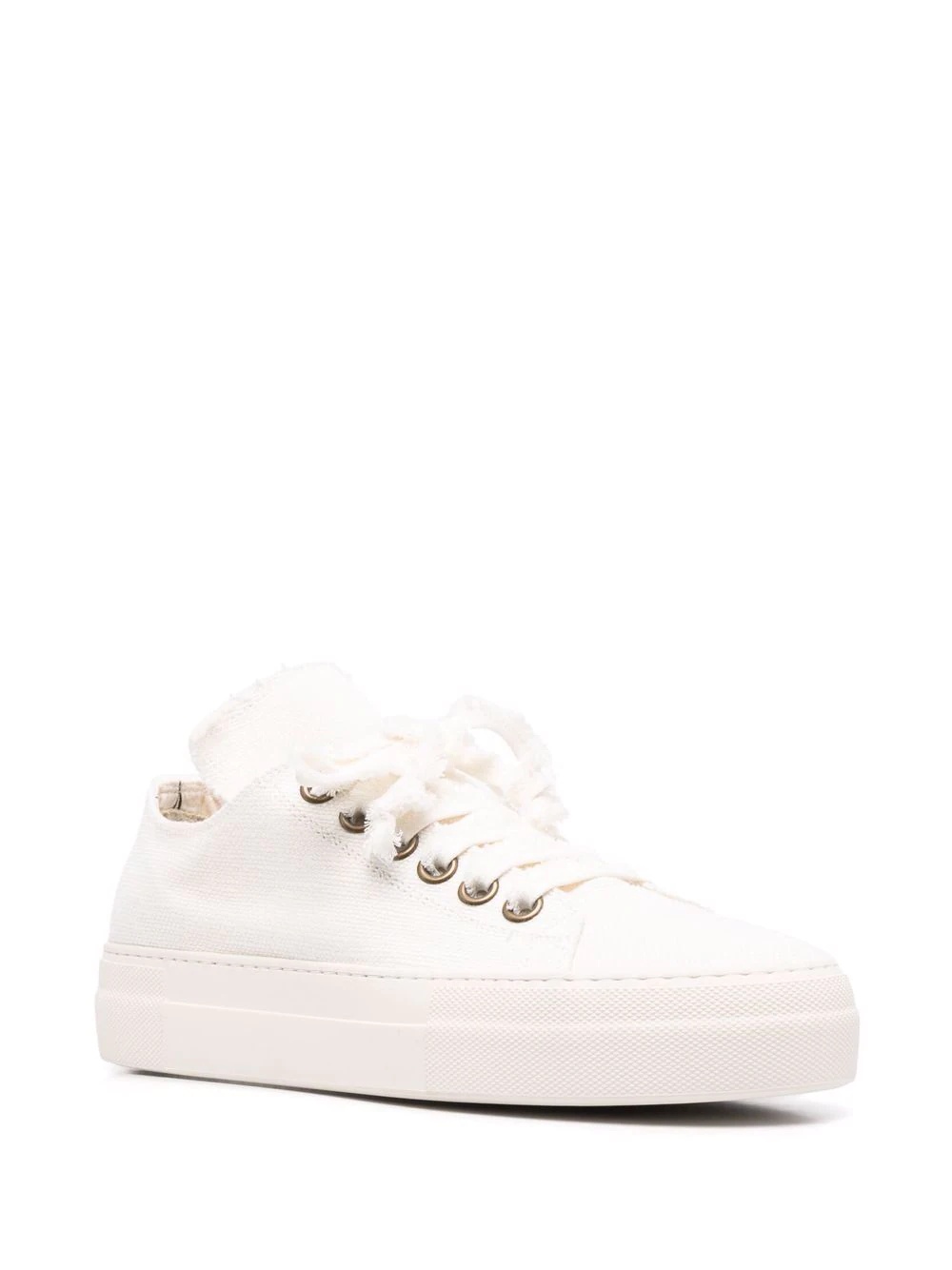 low-top canvas sneakers - 2