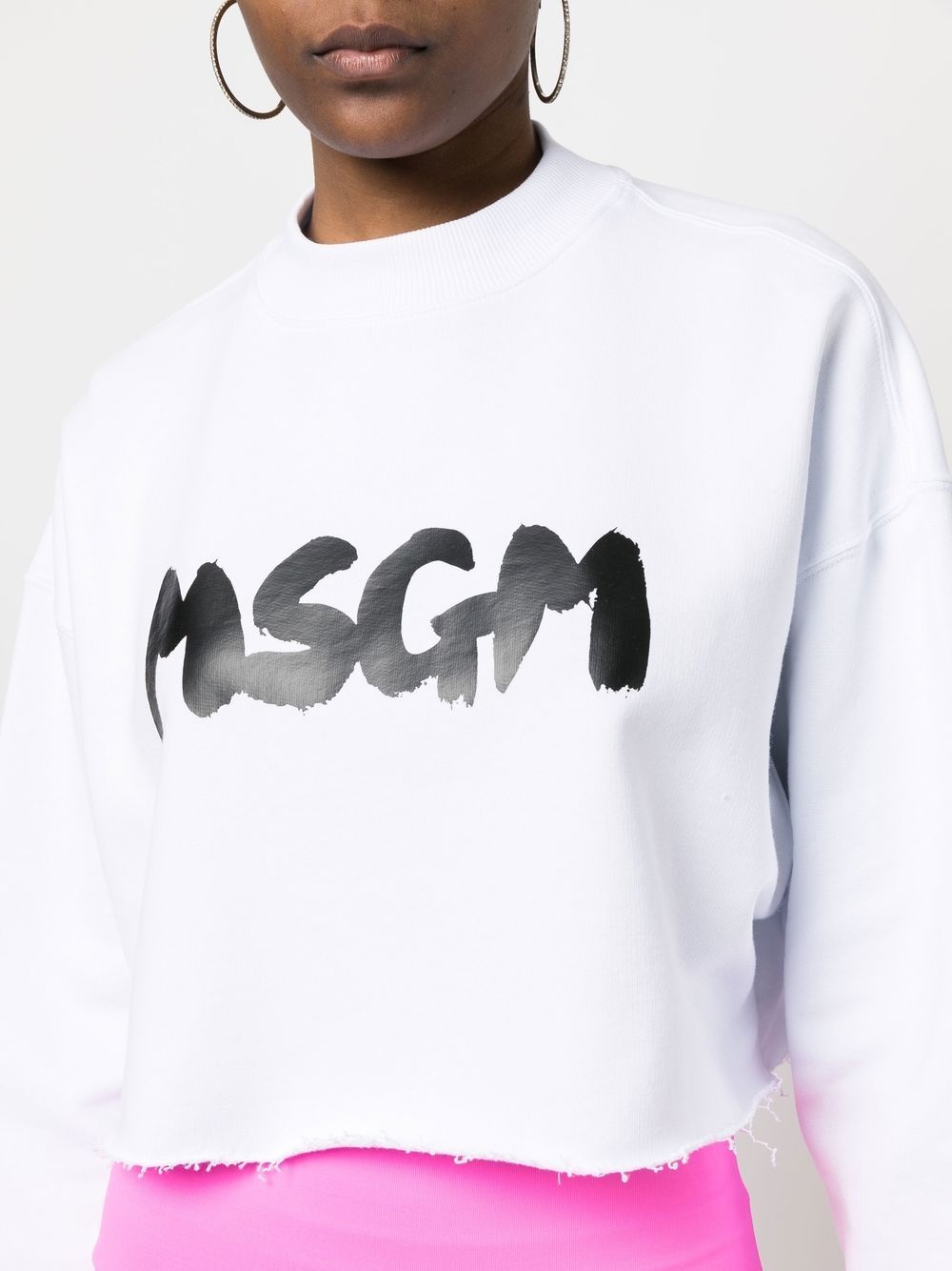 logo-print cropped sweatshirt - 5