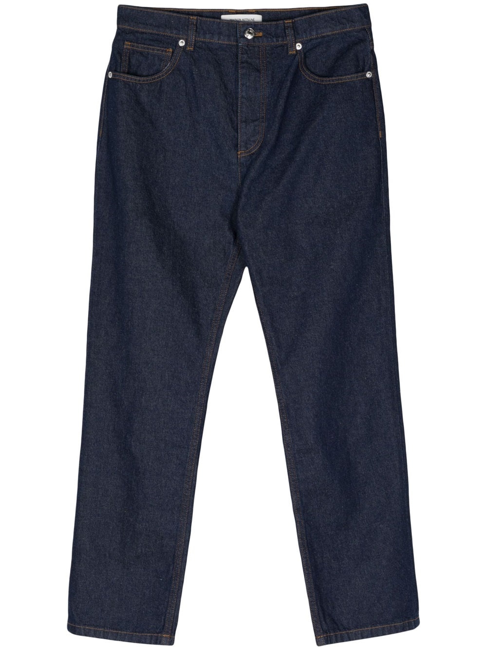 Straight mid-rise trousers - 1