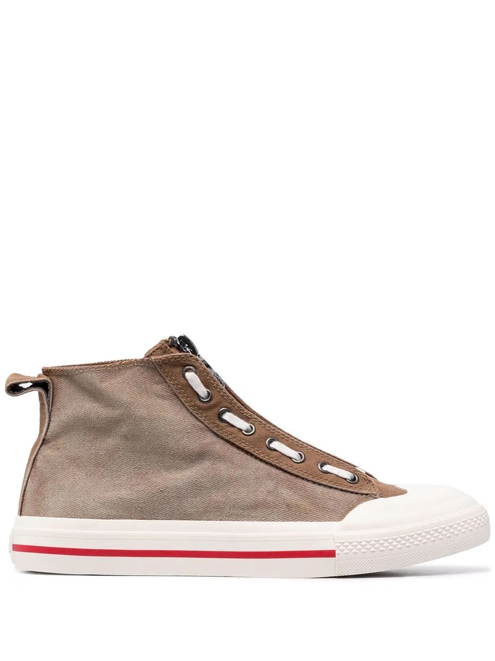 zip-up mid-rise sneakers - 1