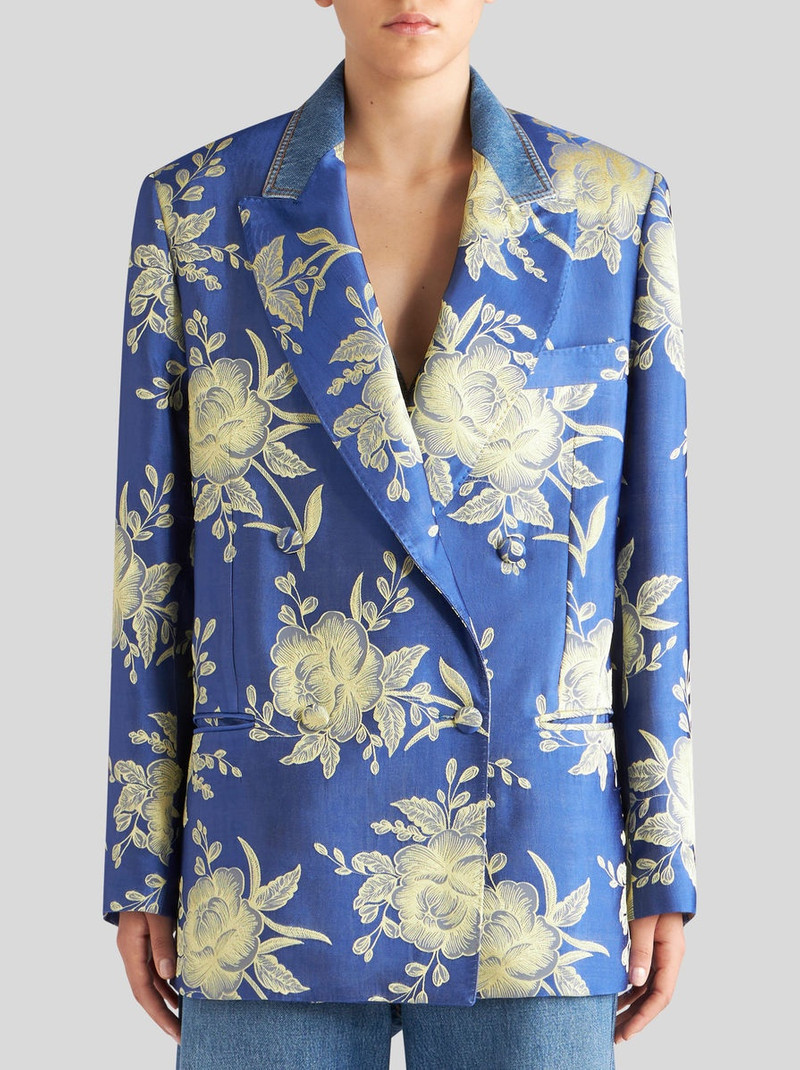 Etro DOUBLE-BREASTED JACQUARD JACKET outlook