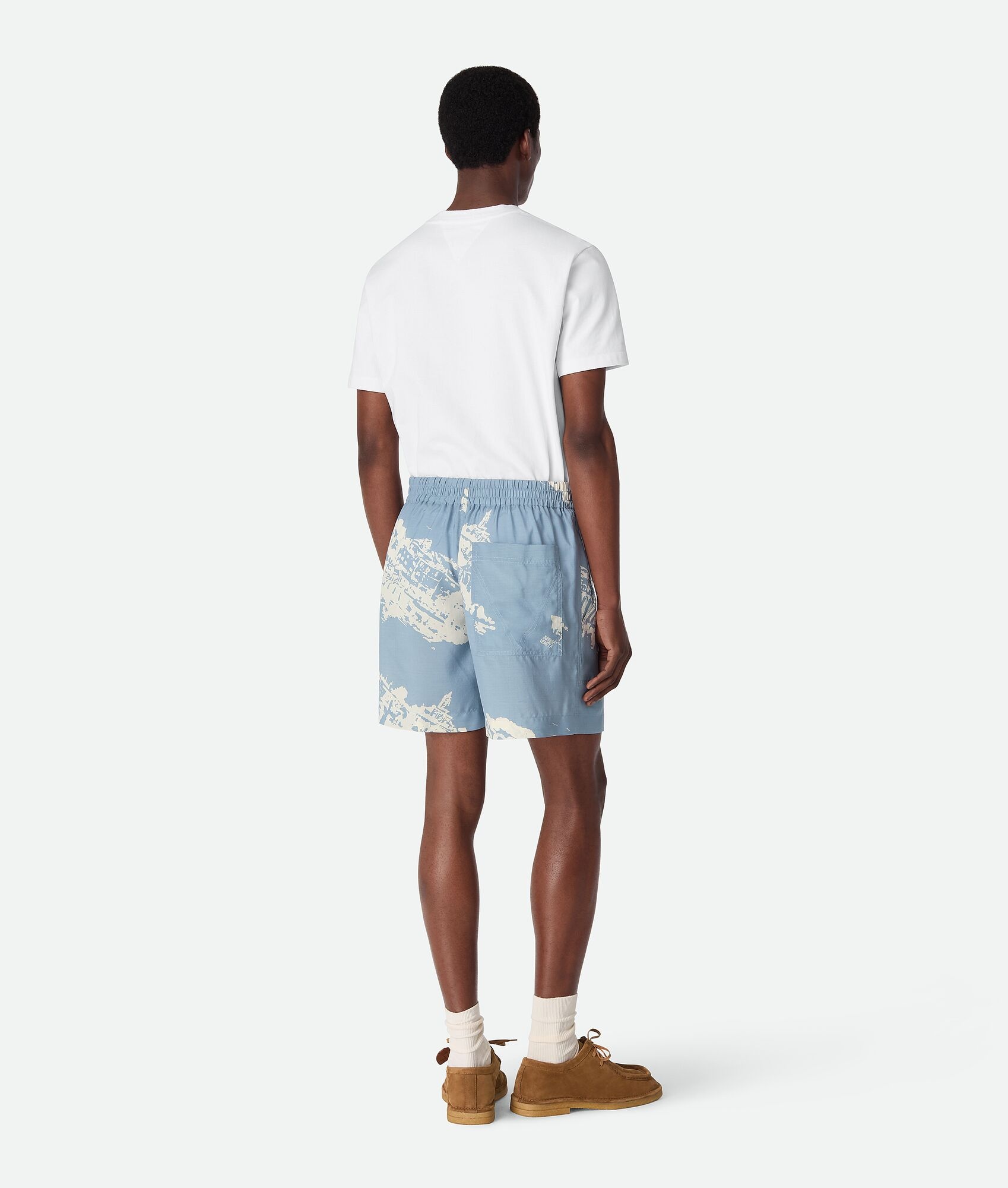 Italian Postcard Silk Shorts - 3