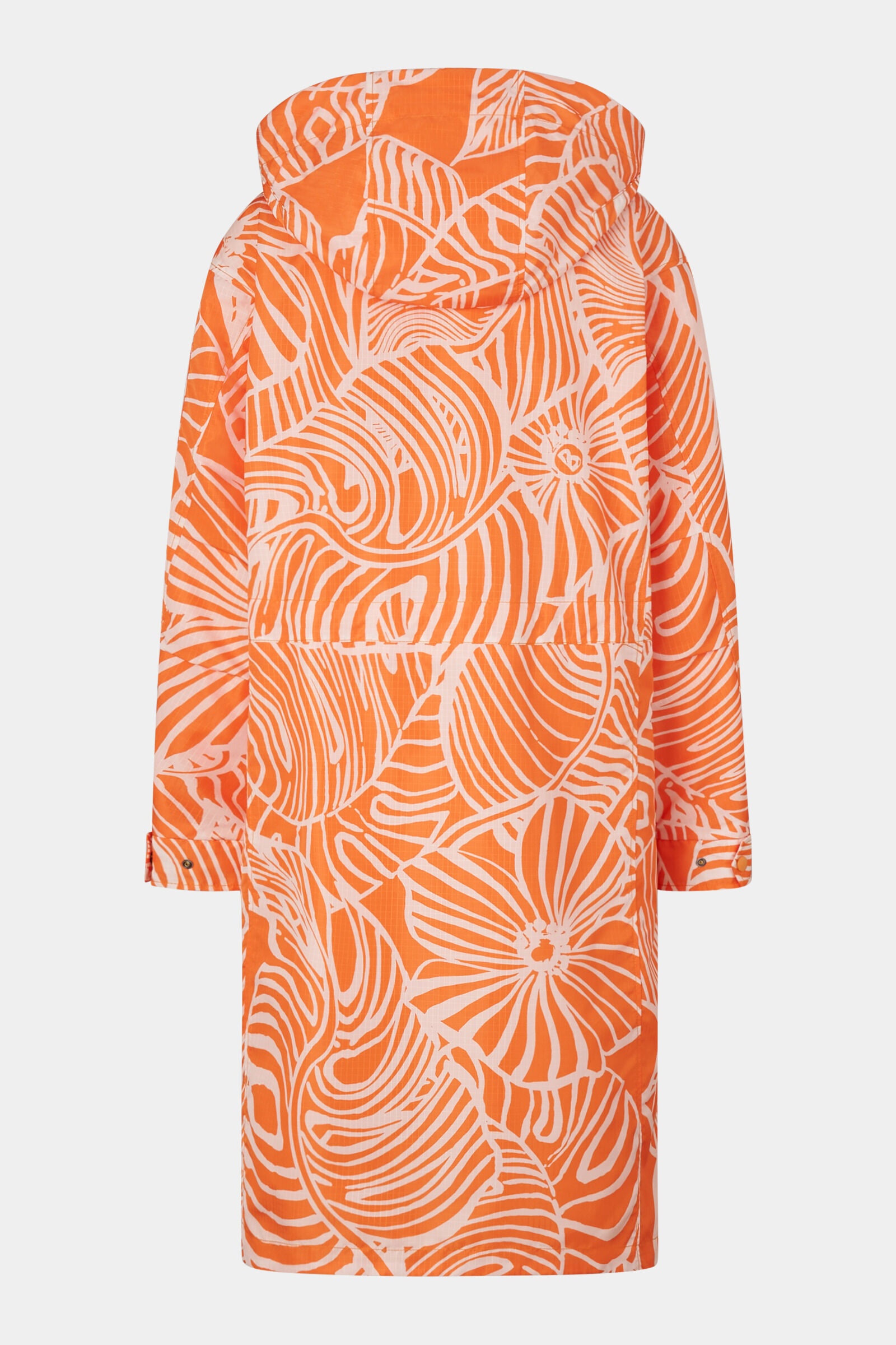 Zofia Parka in Orange/White - 9