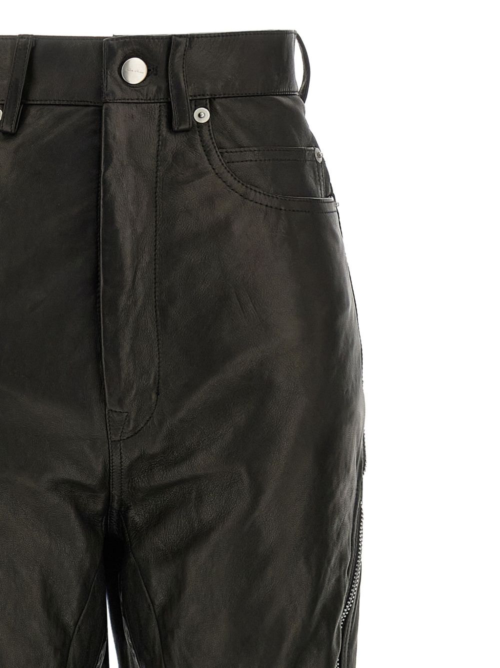 Bolan Banana zip-detail high-waisted leather trousers - 3