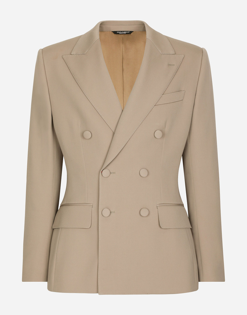 Double-breasted stretch wool Dolce-fit jacket 1