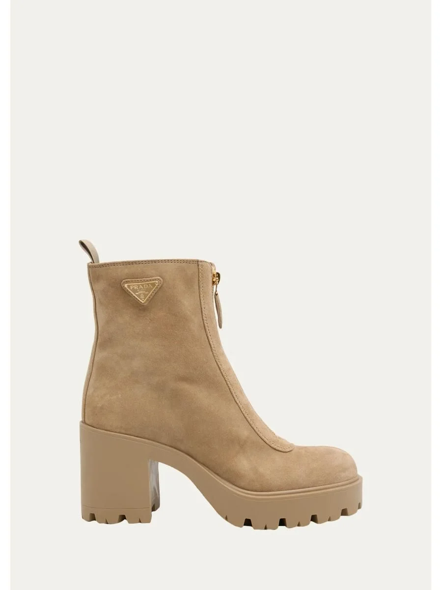 85mm Stride Flow Suede Ankle Boots - 1