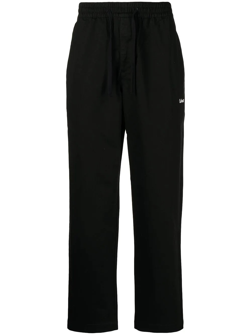 straight-leg cotton trousers - 1