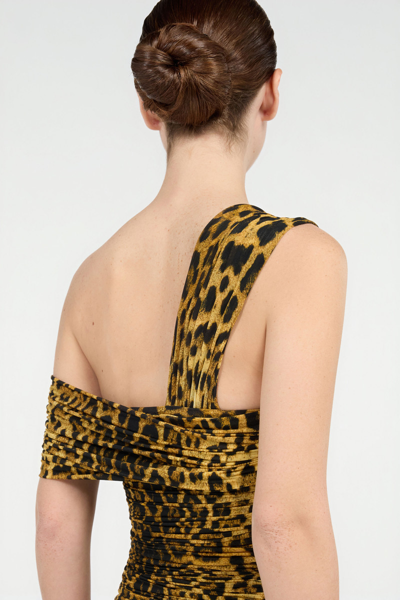 Midi Dress With Jaguar Skin Print 7