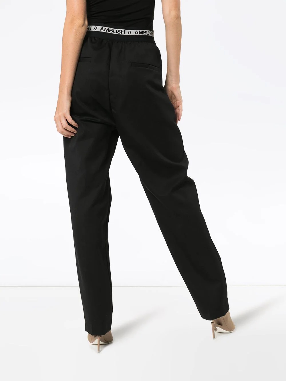 high-waist straight leg trousers - 4