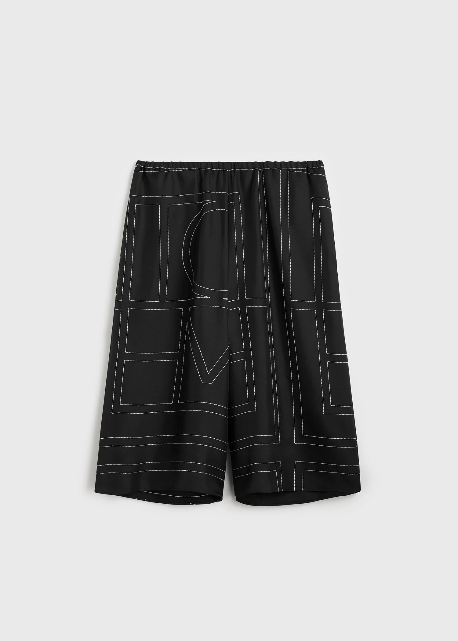 Monogram silk pj culottes black - 1