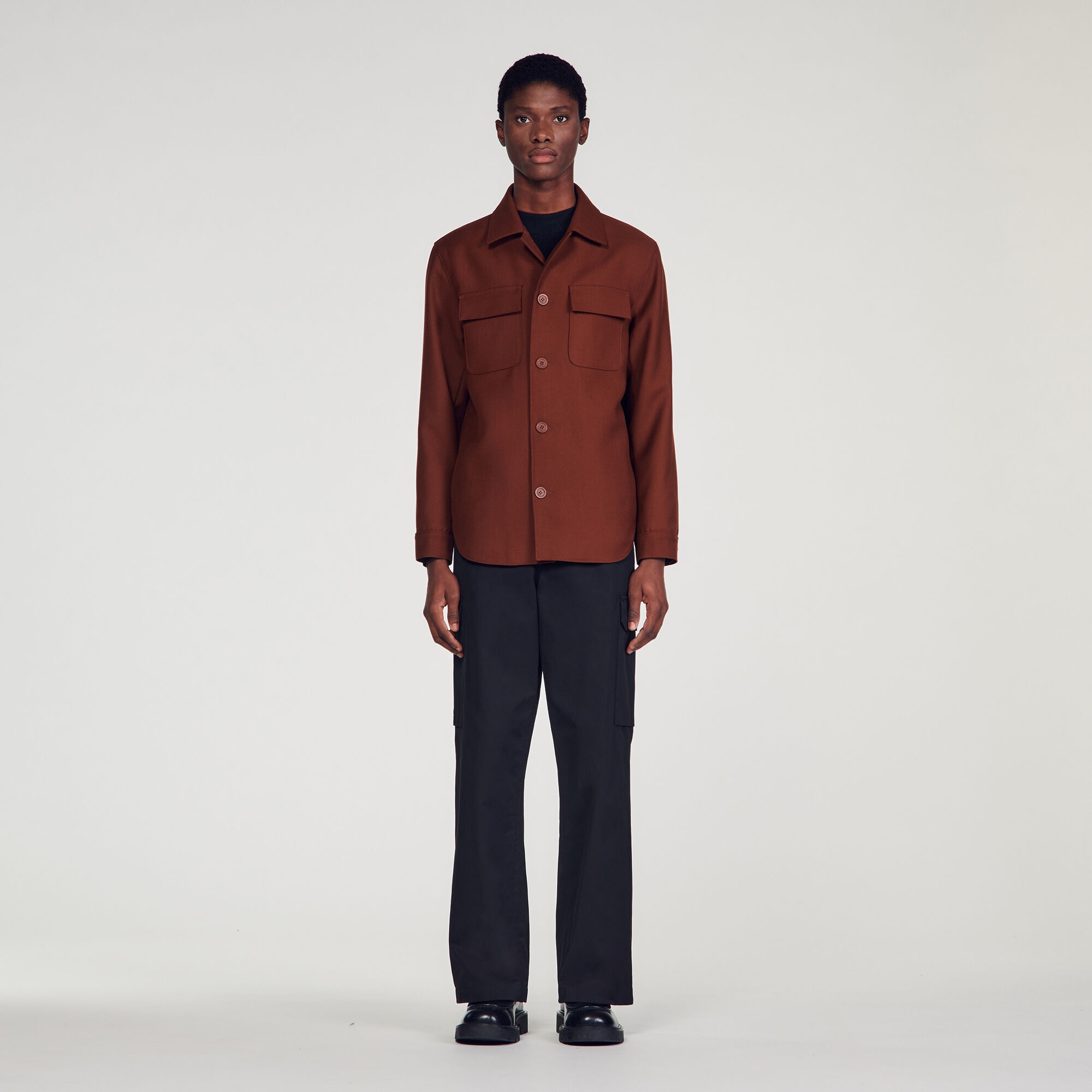 WOOL BLEND OVERSHIRT - 3