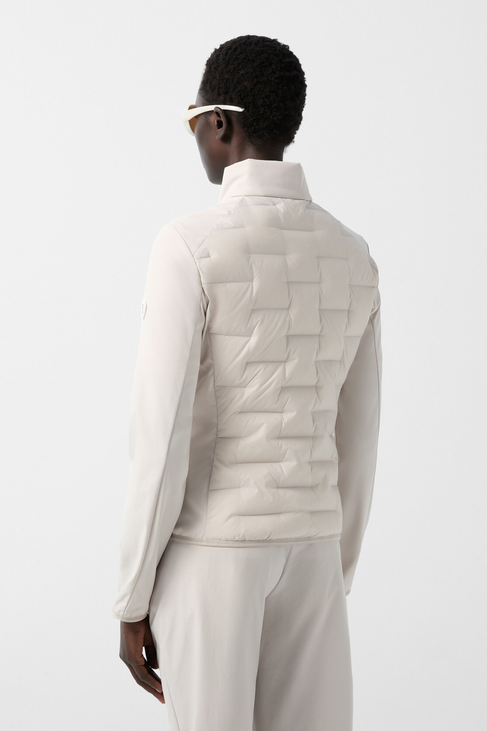 Loria hybrid down jacket in Sand - 3
