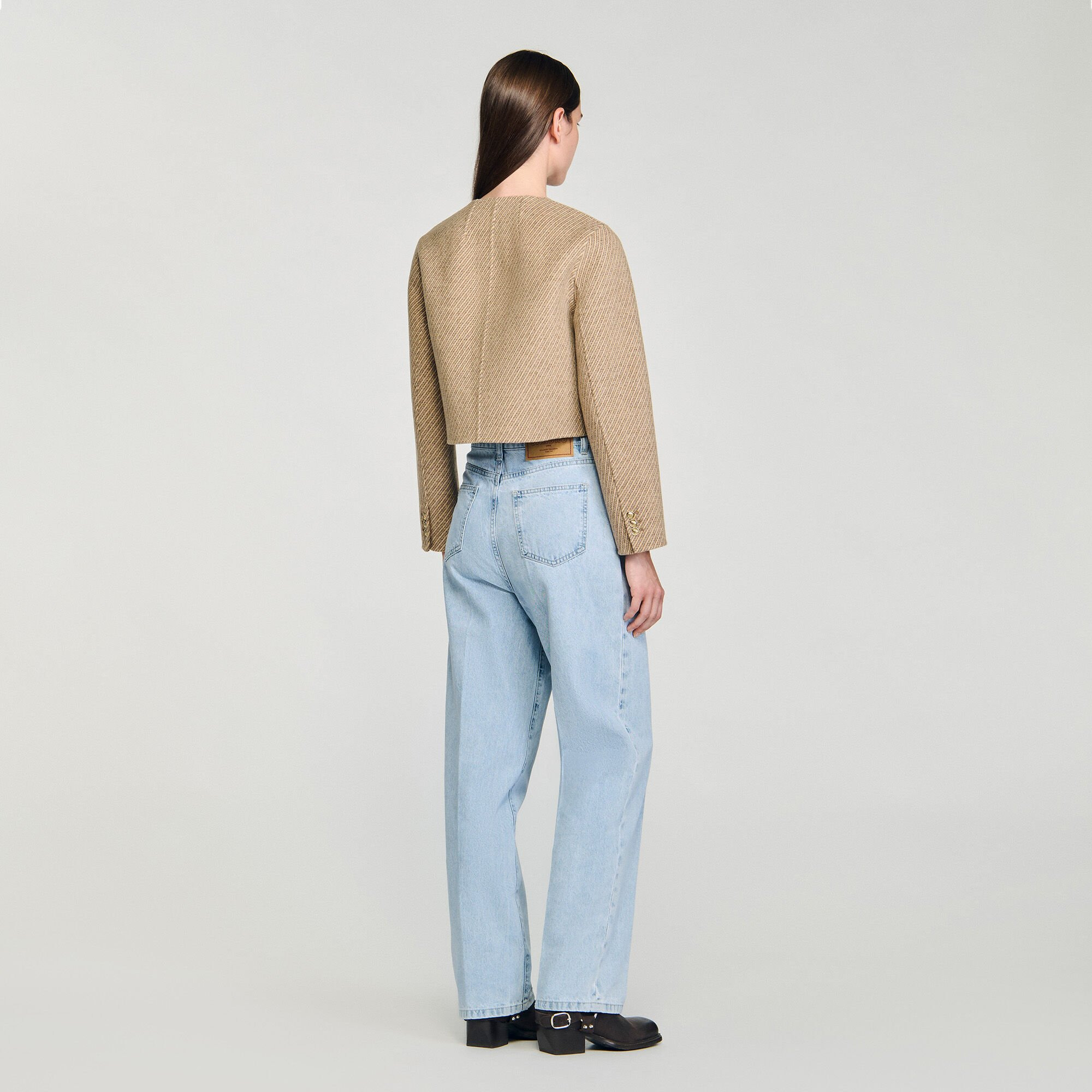 CROPPED BUTTON-DOWN JACKET - 5
