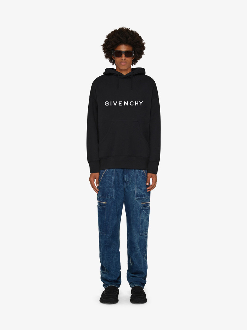 Givenchy GIVENCHY ARCHETYPE SLIM FIT HOODIE IN FLEECE outlook